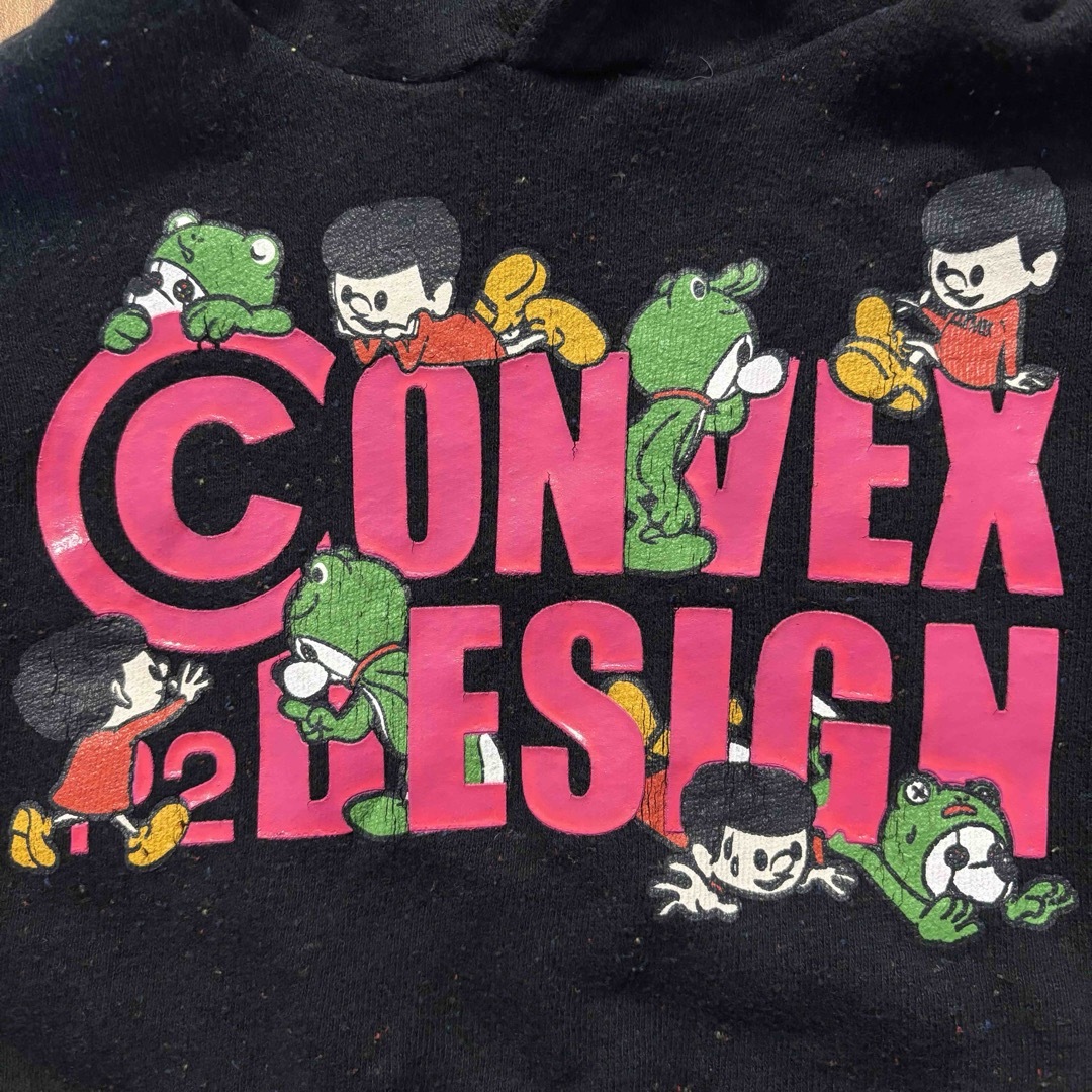 CONVEX(コンベックス)のCONVEX■蛍光プリントパーカー■記名なし■サイズ90 キッズ/ベビー/マタニティのキッズ服男の子用(90cm~)(ニット)の商品写真