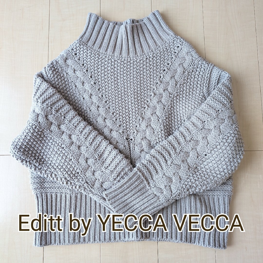 YECCA VECCA(イェッカヴェッカ)のEditt by YECCA VECCA　ニット　厚手　ケーブル レディースのトップス(ニット/セーター)の商品写真