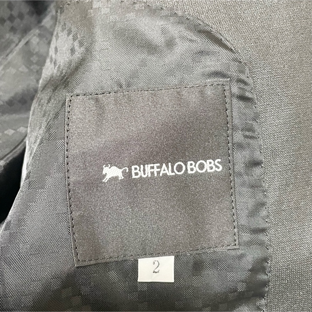 BUFFALO BOBS(バッファローボブス)のバッファローボブズ テーラードジャケット チェーン付 M相当 ブラック リネン混 メンズのジャケット/アウター(テーラードジャケット)の商品写真