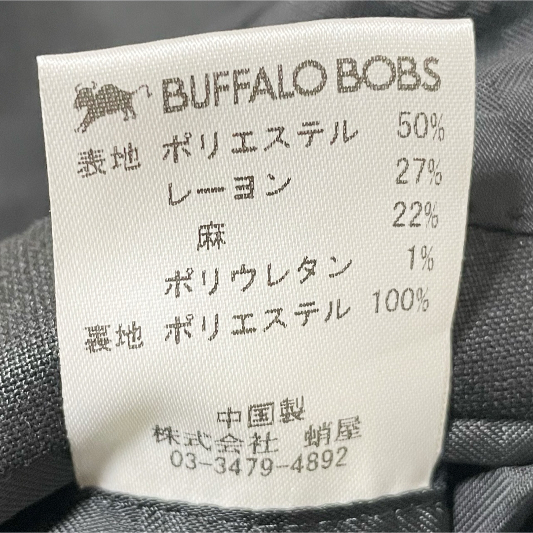 BUFFALO BOBS(バッファローボブス)のバッファローボブズ テーラードジャケット チェーン付 M相当 ブラック リネン混 メンズのジャケット/アウター(テーラードジャケット)の商品写真