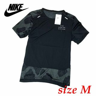 ナイキ(NIKE)の新品 Mサイズ ナイキ ドライフィット ランディビジョン ライズ365 黒(Tシャツ/カットソー(半袖/袖なし))