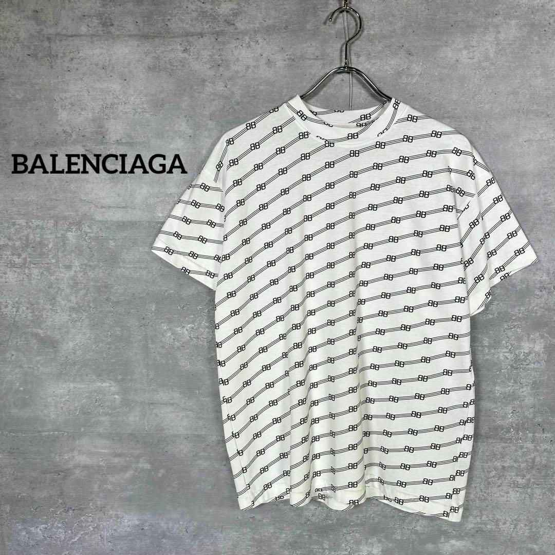 『BALENCIAGA』 バレンシアガ (S) 総柄 Tシャツ素材綿