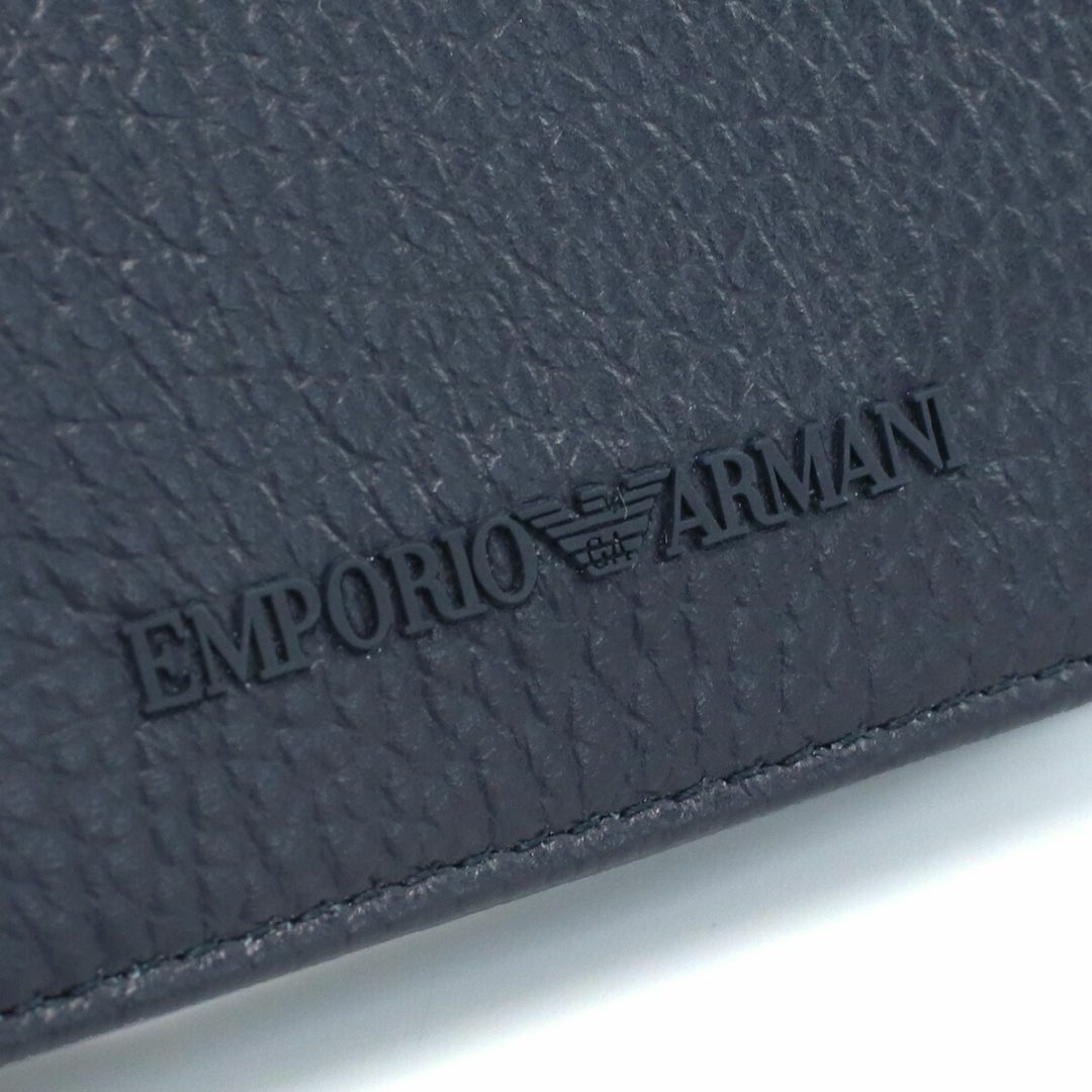 Emporio Armani(エンポリオアルマーニ)の【新品 未使用】アルマーニ ARMANI ２つ折り財布 Y4R167 ネイビー系 メンズのファッション小物(折り財布)の商品写真