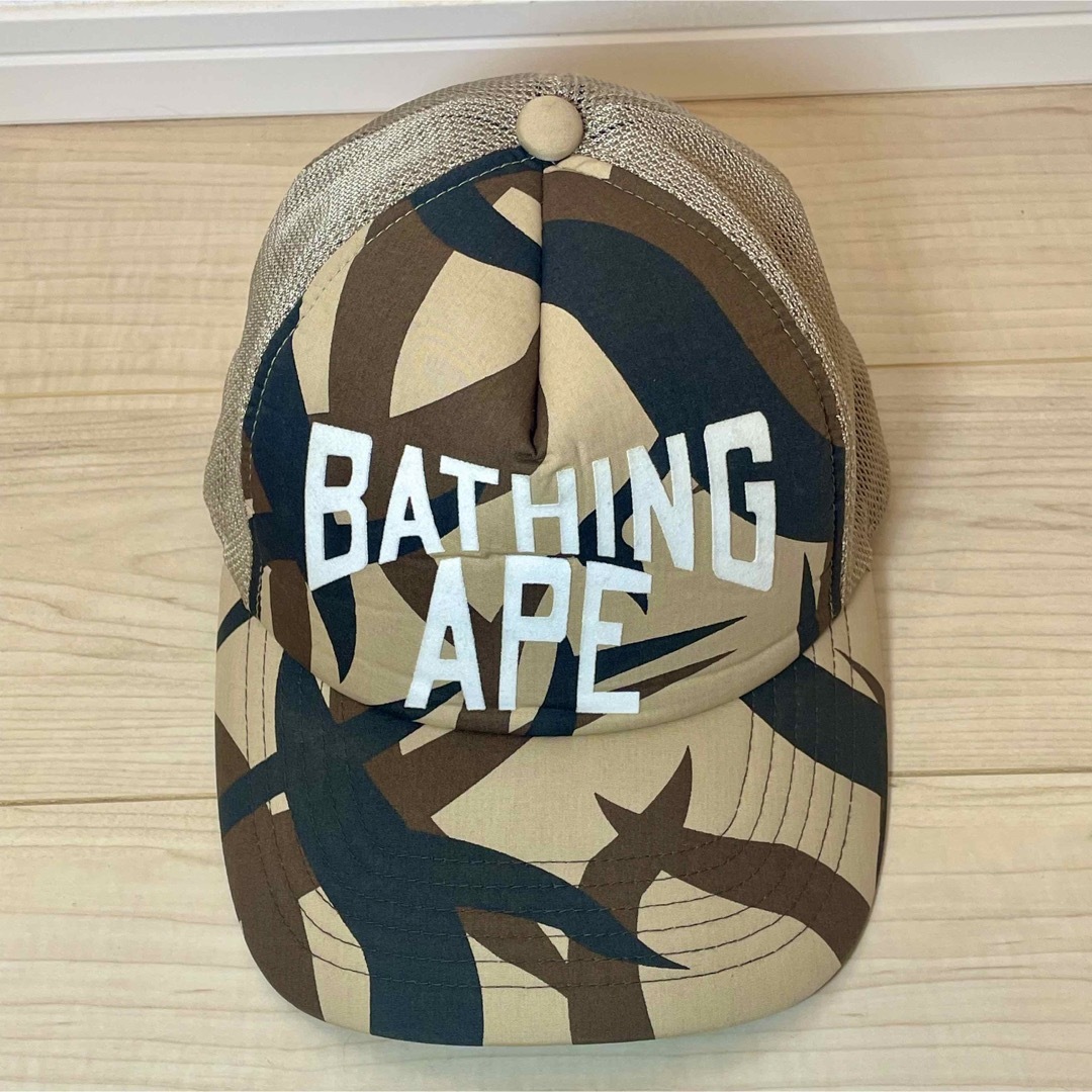 A BATHING APE トライバルカモ　メッシュキャップ　日本製　ビンテージ