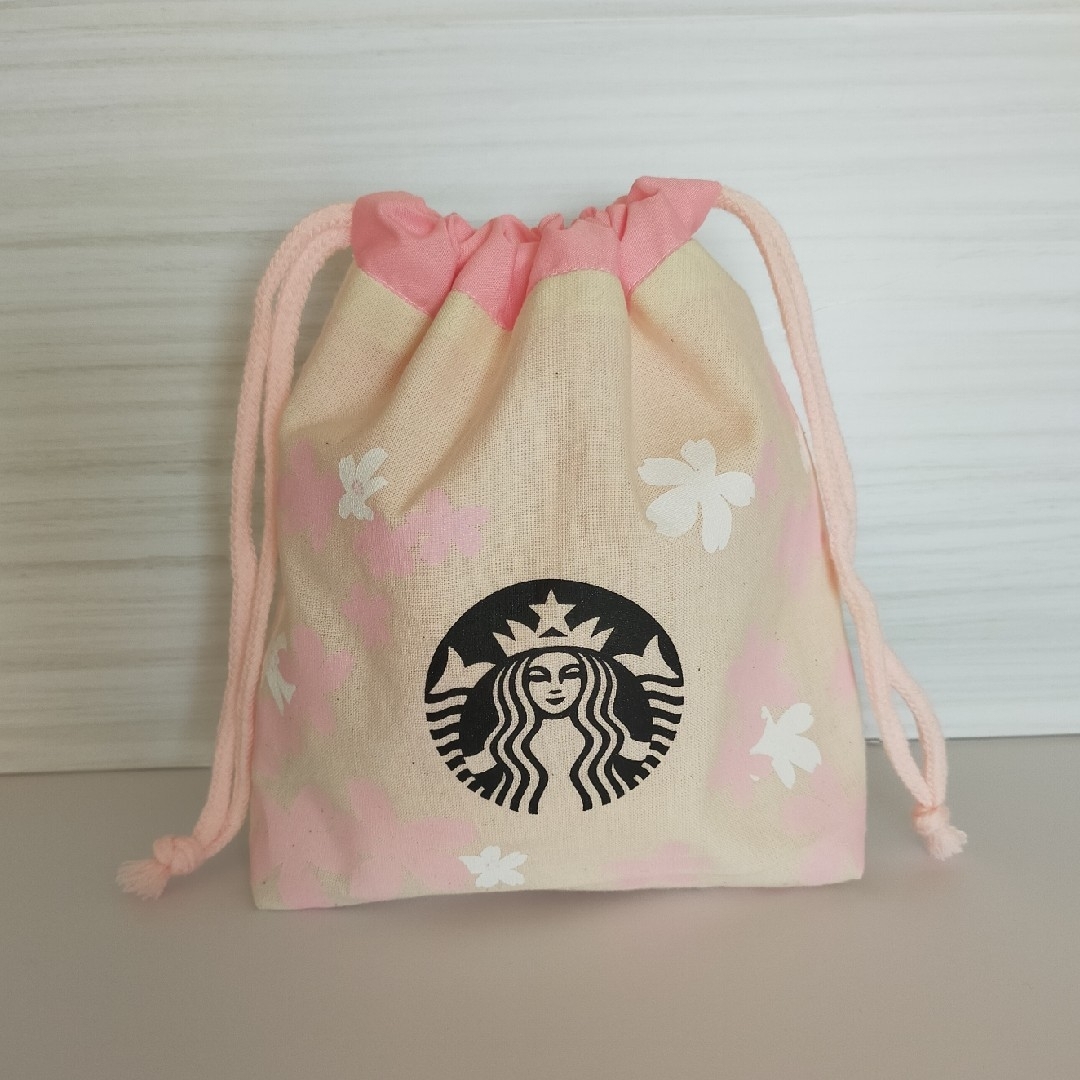 Starbucks Coffee(スターバックスコーヒー)の巾着　袋　ハンドメイド ハンドメイドのファッション小物(ポーチ)の商品写真