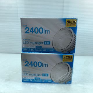 κκサンウェイ 投光器 　４個セット ホワイト 未使用品 取説付 100v LEDマルチライトEX 2400lm 昼光色 ケーブル5m SW-GL-020ED ホワイト(その他)