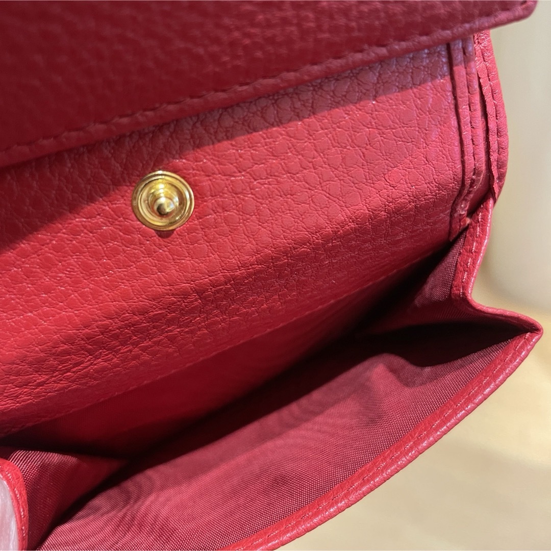 PRADA(プラダ)の美品PRADA♦︎プラダ 三つ折り財布 ROSSO レッド1MH176 レディースのファッション小物(財布)の商品写真