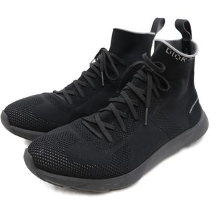 美品 ディオールオム DIOR HOMME スニーカー B25 RUNNER SNEAKER ランナー オブリーク シューズ 靴 メンズ イタリア製 41(26cm相当) ブラック/ホワイト