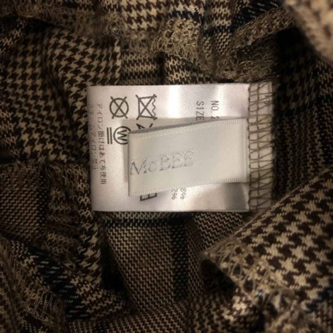 CECIL McBEE(セシルマクビー)のCECIL McBEE 台形スカート ひざ丈 チェック 茶 ベージュ 紺 ※MZ レディースのパンツ(その他)の商品写真