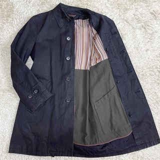 Paul Smith - ポールスミス　ステンカラーコート　マルチストライプ　ライナー　ブラック　Mサイズ