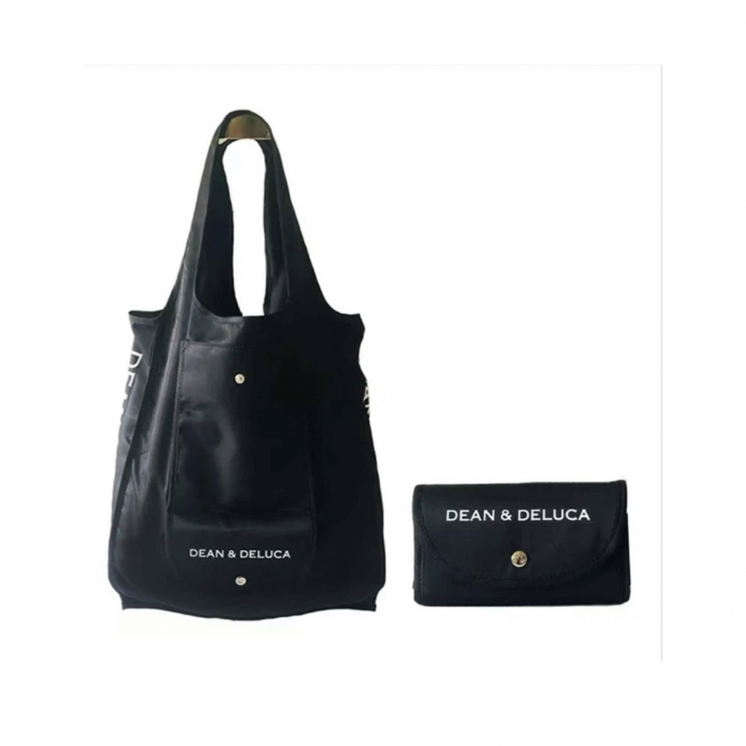 DEAN & DELUCA(ディーンアンドデルーカ)のDEAN&DELUCA ディーンアンドデルーカ　エコバッグ　ブラック　グレー レディースのバッグ(エコバッグ)の商品写真