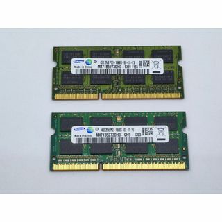 サムスン(SAMSUNG)のノートパソコン用メモリ 8GB（4GB×2）サムスン PC3-10600S(PCパーツ)