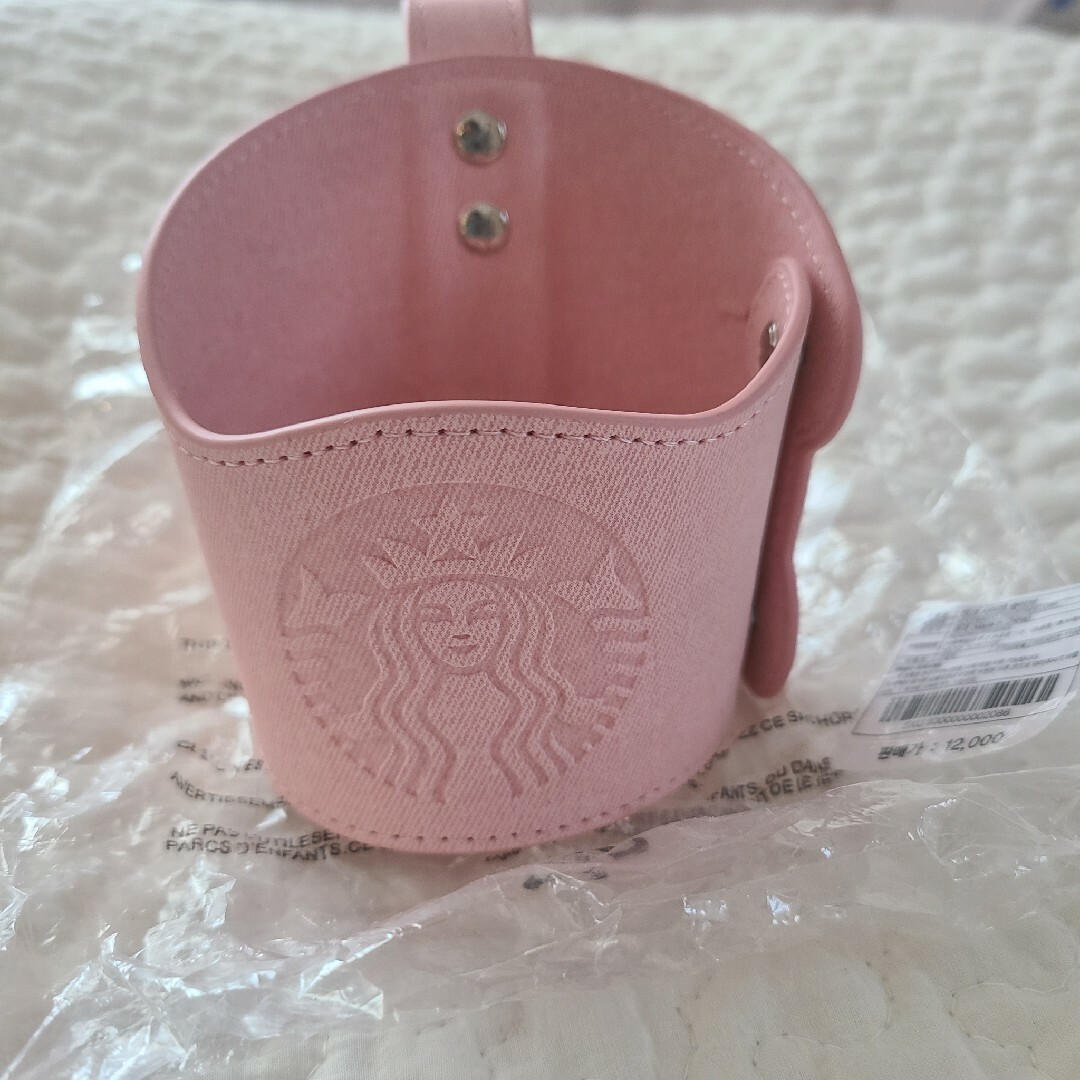 Starbucks Coffee(スターバックスコーヒー)の韓国スタバ　ピンクカップスリーブ エンタメ/ホビーのコレクション(その他)の商品写真