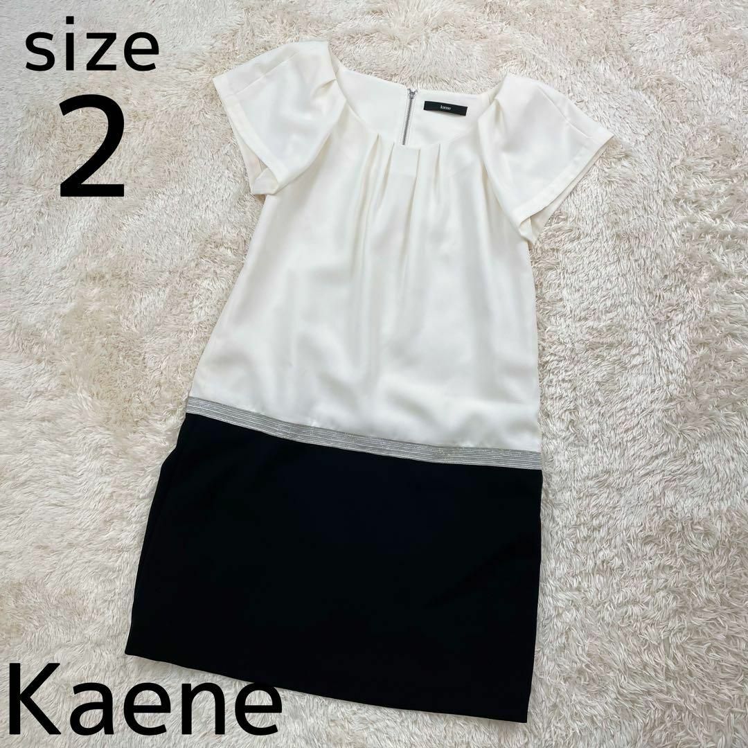 Kaene(カエン)のkaene バイカラー　ワンピース　デート　お出かけ レディースのワンピース(ひざ丈ワンピース)の商品写真