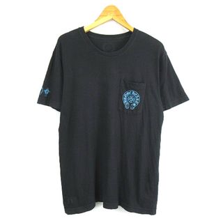 クロムハーツ(Chrome Hearts)のクロムハーツ ホースシュー ロゴ バック クロス ポケット Tシャツ 黒 L(Tシャツ/カットソー(半袖/袖なし))