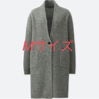 ユニクロ(UNIQLO)のUNIQLO ユニクロ 未使用　ウールリブニットコート　Mサイズ(ロングコート)