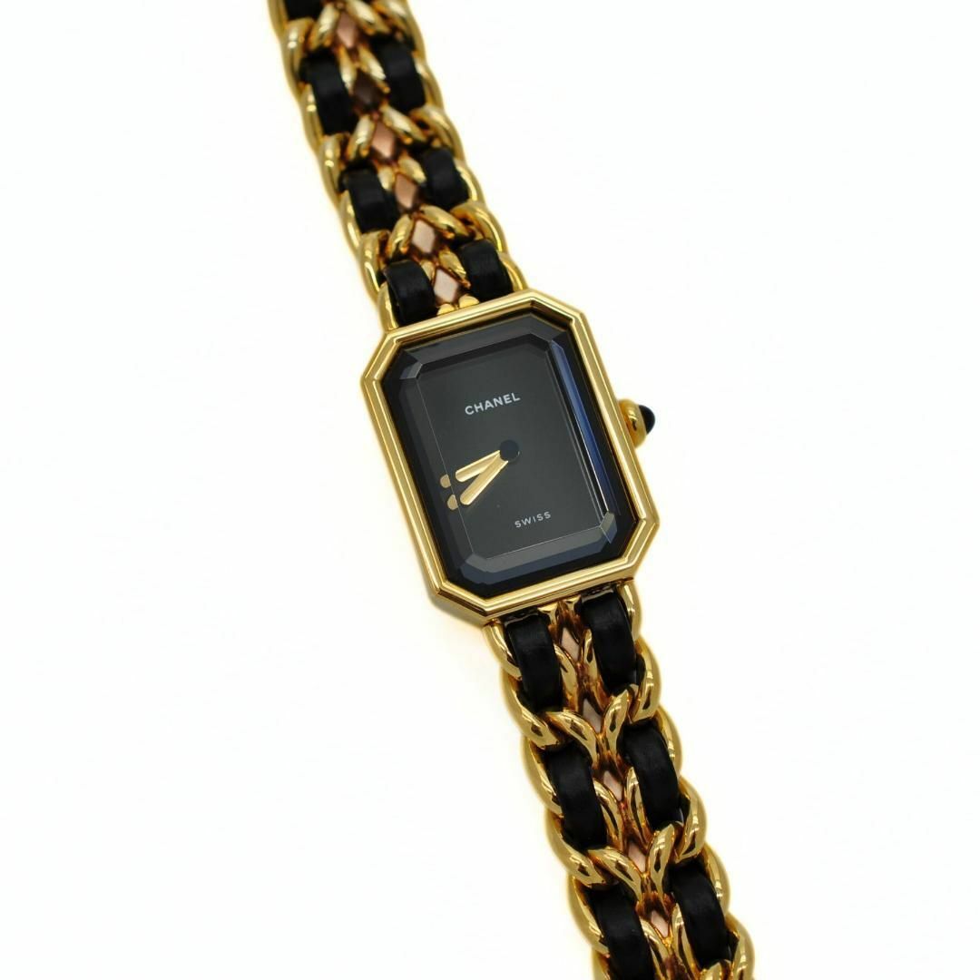 シャネル プルミエールL 黒文字盤×ゴールド色 クォーツ 腕時計 EX47880