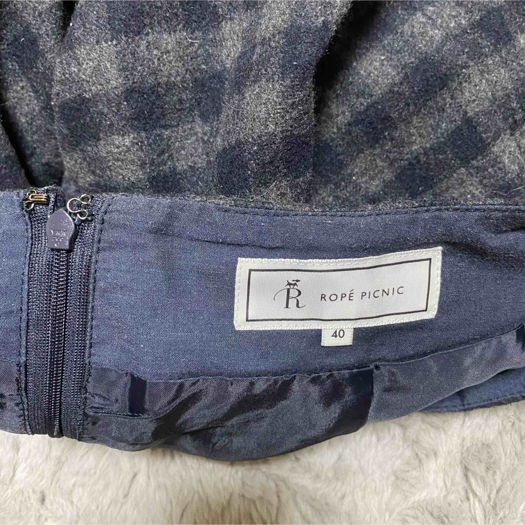 Rope' Picnic(ロペピクニック)の【ロペピクニック】　チェックスカート　size:40 ポケットあり レディースのスカート(ひざ丈スカート)の商品写真