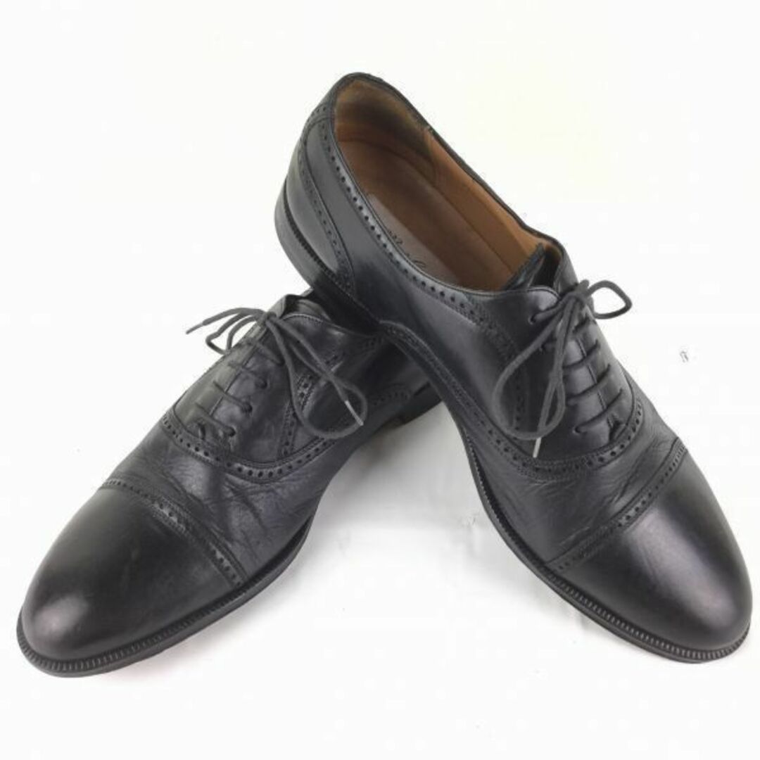 試着交換OK！MEZLANメスラン【size10.5M　28.0】ビンテージ/Vintage タグ　セミブローグ ビジネスシューズ/〈黒/BLACK/ブラック〉メンズ/菅NO.メZB-9 #BUZZBERG　-ZB-9-6thBAZZBERGgt