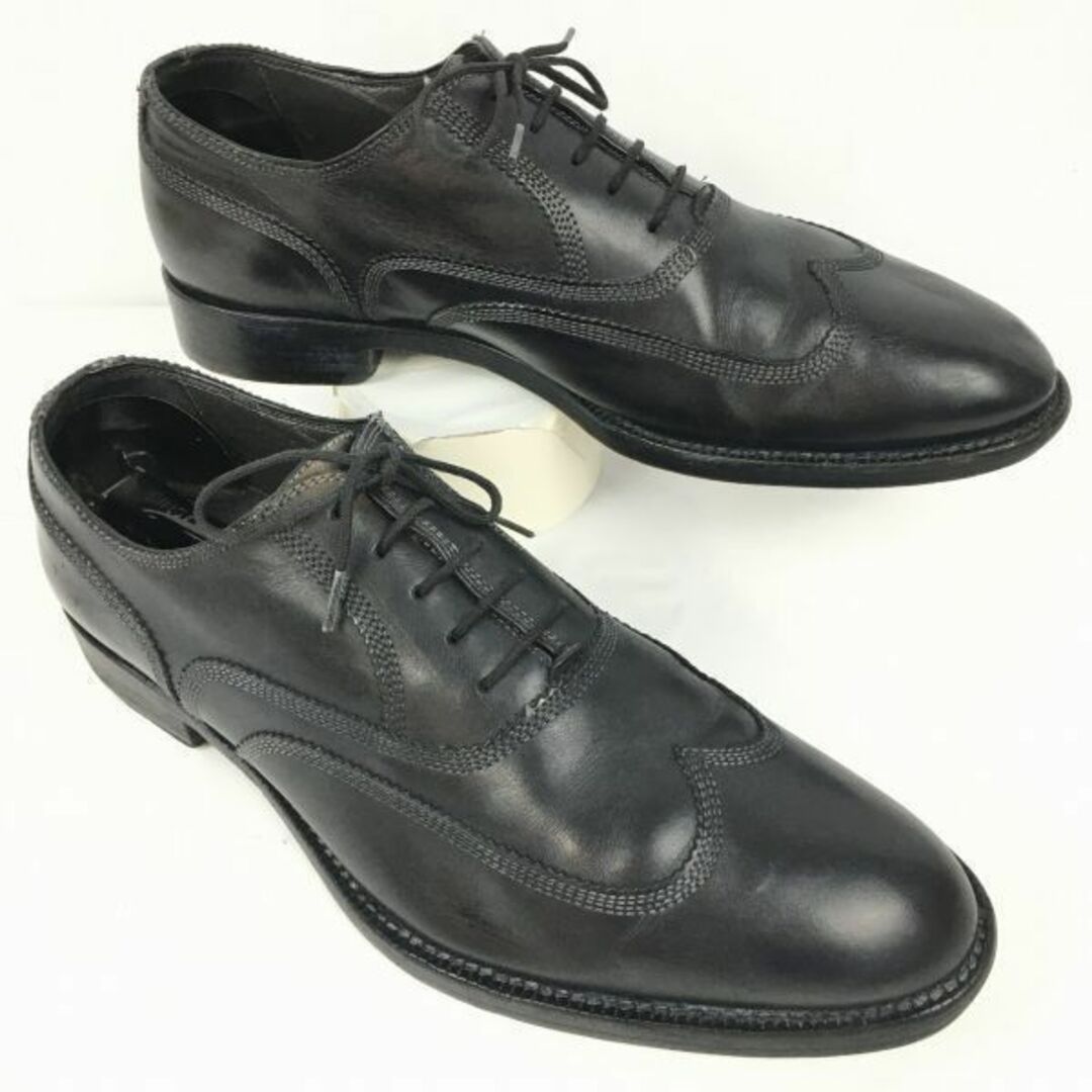 試着交換OK！SUTOR MANTELLASSI/ストールマンテラッシ　ウイングチップ/ビジネスシューズ〈黒/BLACK/ブラック〉size7.5/26.0程度　ビンテージ/Vintage//菅NO.WZE-185 #BUZZBERG　-WZE-185-6thBAZZBERGgt