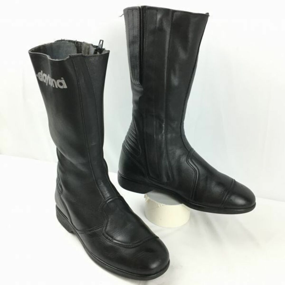 39日本サイズ90s?ビンテージ/Vintage 　daytona　デイトナ　ライディング　バイクブーツ　ライディング　ツーリング　size39〈黒/BLACK/ブラック〉サイドジップ　bike　Boots〕菅No.WT21 #BUZZBERG　-WT21-6th