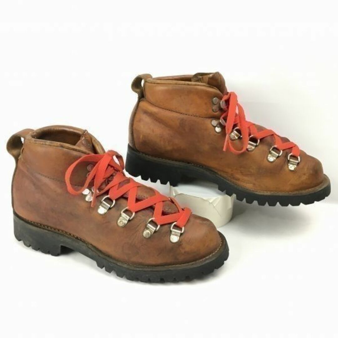ビブラム3段/70年代以前?ビンテージ/Vintage 　Danner/ダナー　トレッキングブーツ　マウンテン　登山　size6.5C　24.0-24.5程度〈ブラウン/茶/BROWN/Boots/Shoes〕菅No.WZG142 #BUZZBERG　-WZG142-6thBAZZBERGgt