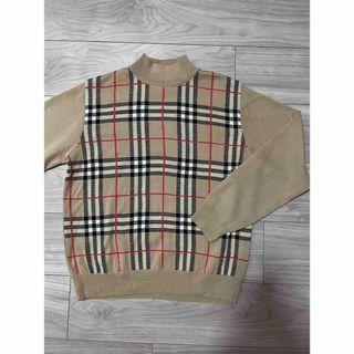 バーバリー(BURBERRY)の90s Burberry's ウール カシミヤ混 ニットセーター チェック M(ニット/セーター)