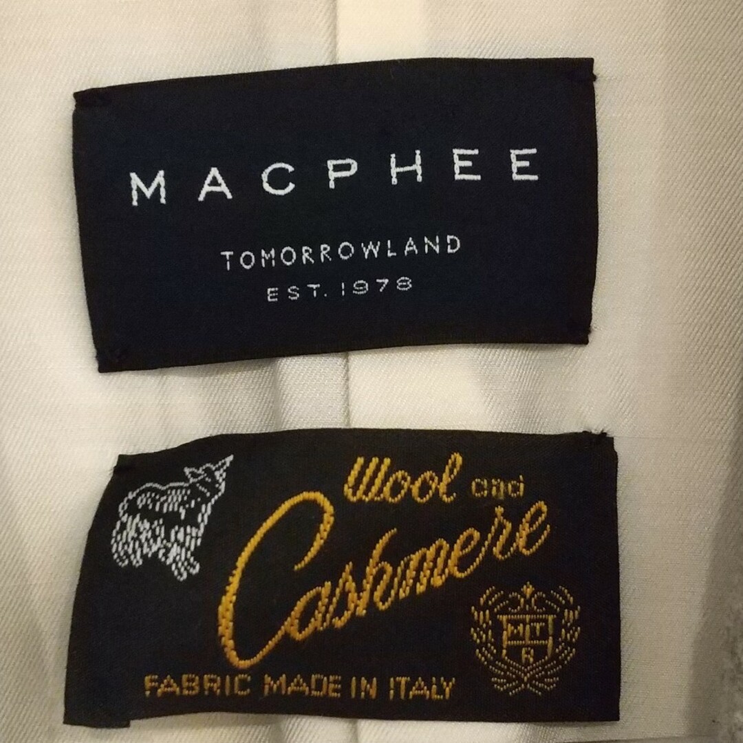 MACPHEE(マカフィー)のTOMORROWLAND MACPHEE マカフィー ショートコート グレー34 レディースのジャケット/アウター(チェスターコート)の商品写真