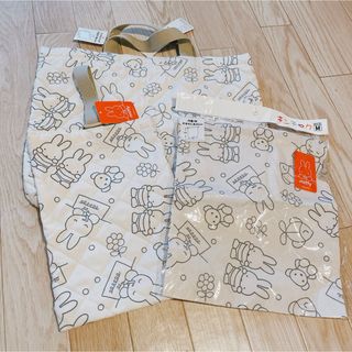 ミッフィー(miffy)の入園　入学　レッスンバッグ　通園バッグ　上履き入れ　2点セット　巾着なし(レッスンバッグ)