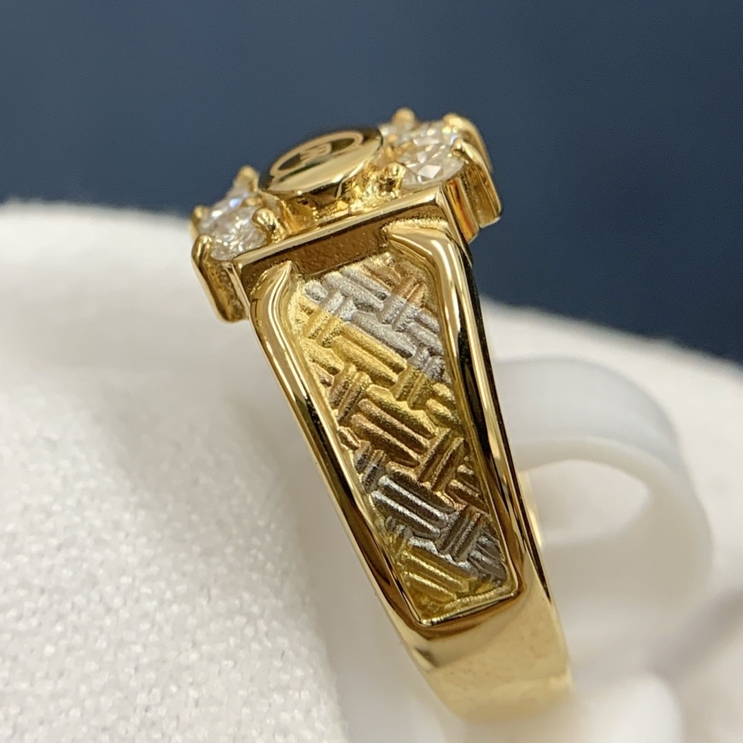 750 スリーカラー　ダイヤモンド　0.30 リング　指輪 レディースのアクセサリー(リング(指輪))の商品写真
