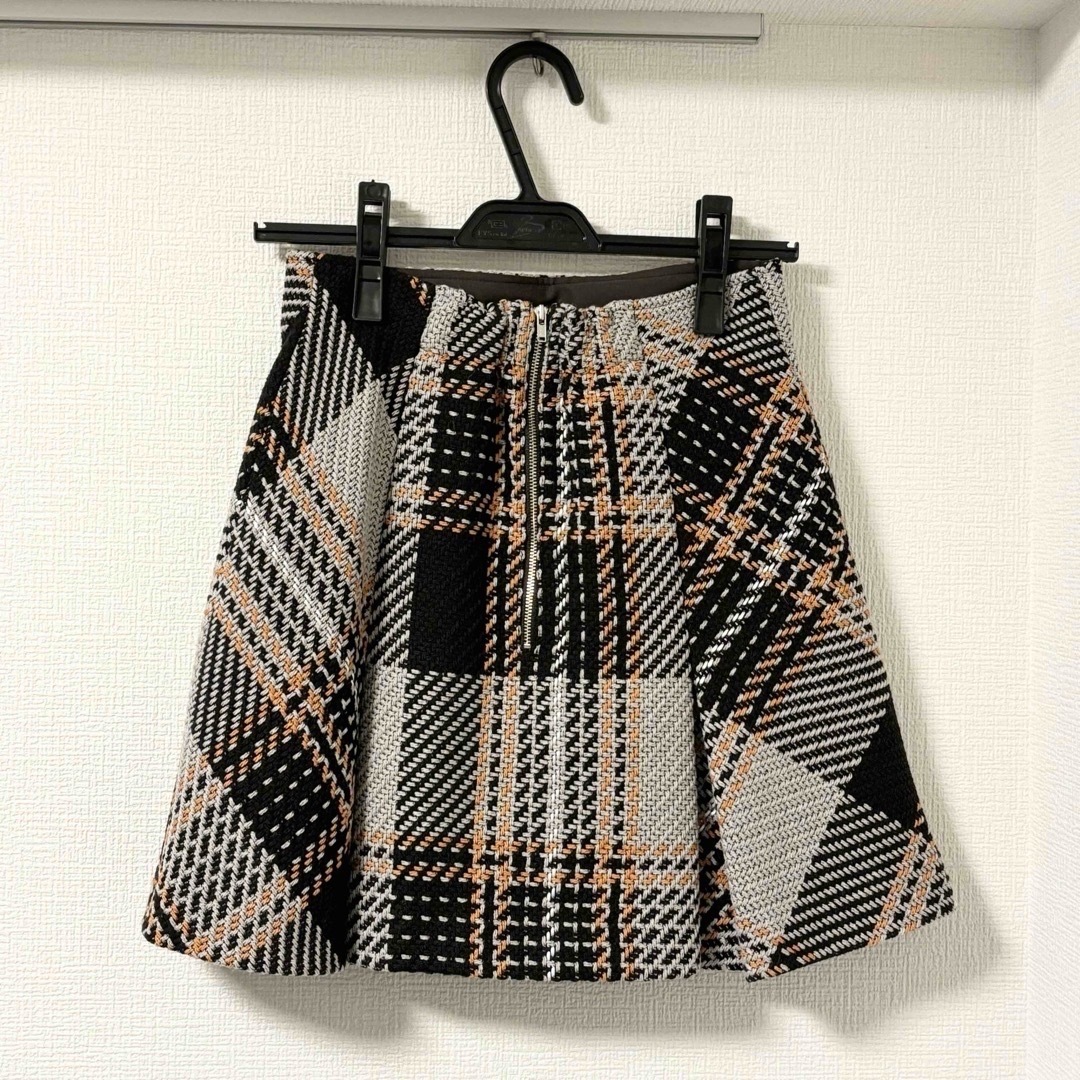 SNIDEL(スナイデル)のSNIDEL ロービングチェックミニスカート GRY 0 レディースのスカート(ミニスカート)の商品写真