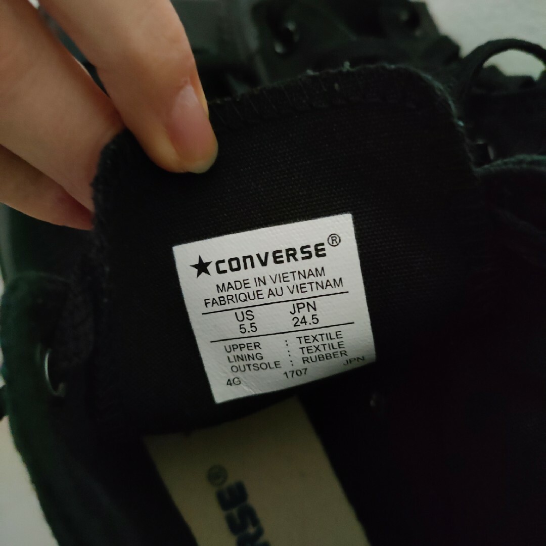 ALL STAR（CONVERSE）(オールスター)のコンバース　オールスター　ハイカット　ブラック レディースの靴/シューズ(スニーカー)の商品写真