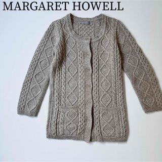 マーガレットハウエル(MARGARET HOWELL)の美品　MARGARET HOWELL マーガレットハウエル　ニットカーディガン(カーディガン)