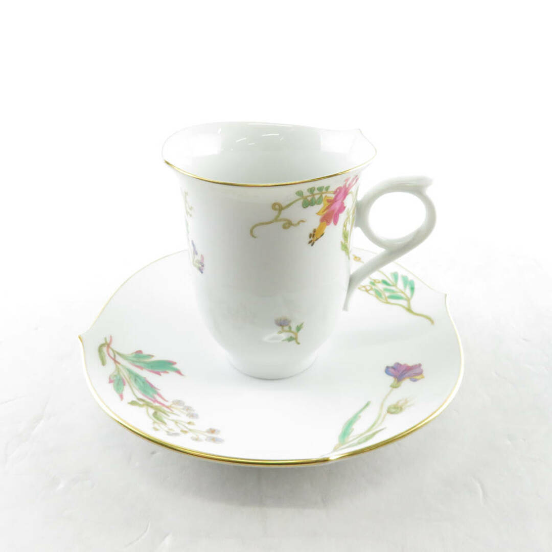 MEISSEN(マイセン)の美品 MEISSEN マイセン フローラ コーヒーカップ＆ソーサー 1客 花柄 フラワー SO983X 【中古】 インテリア/住まい/日用品のキッチン/食器(グラス/カップ)の商品写真