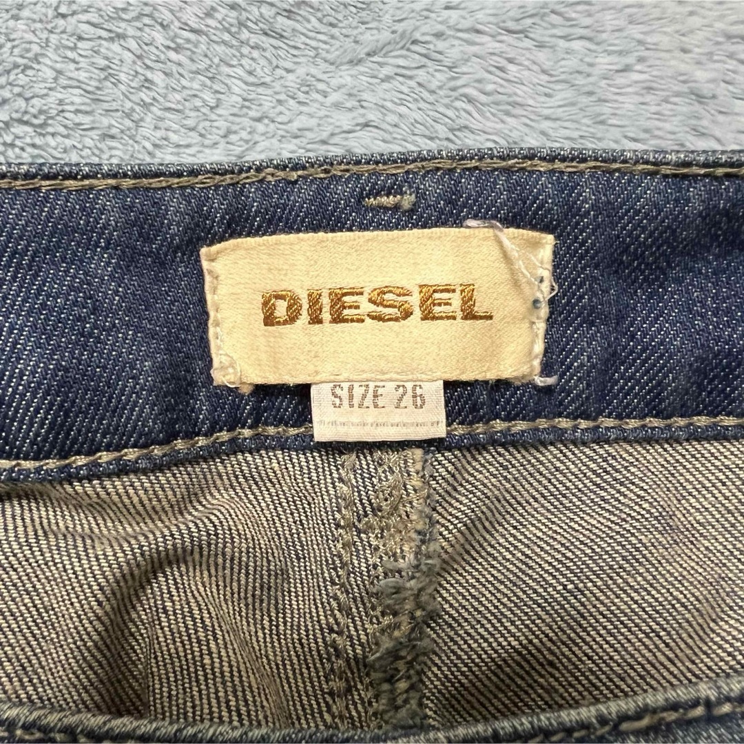 DIESEL(ディーゼル)のDIESEL チェーン付きデニム セットアップ  スカート ベストマイクロミニ レディースのスカート(ミニスカート)の商品写真