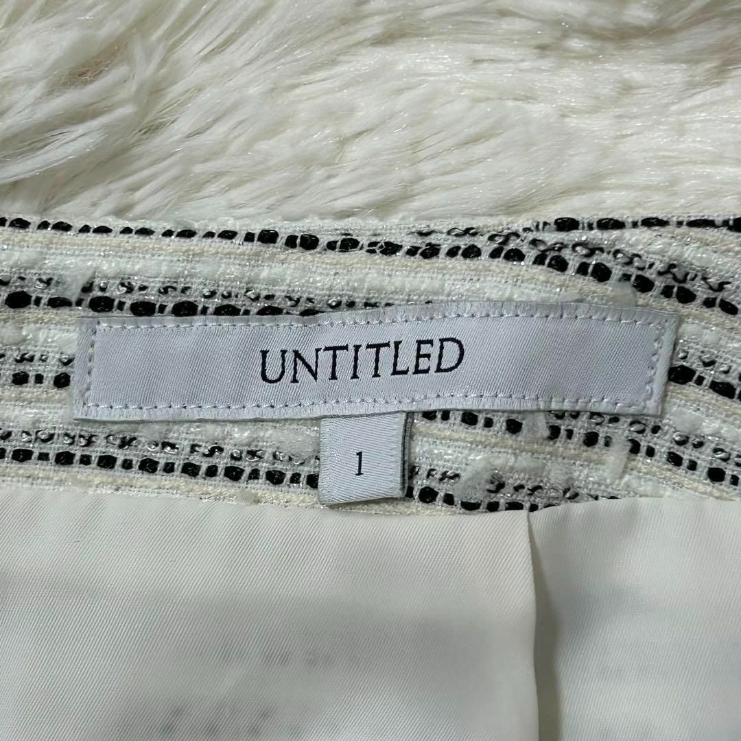 UNTITLED(アンタイトル)のUNTITLED セレモニースーツ ホワイト ブラック サイズ1 レディースのフォーマル/ドレス(スーツ)の商品写真