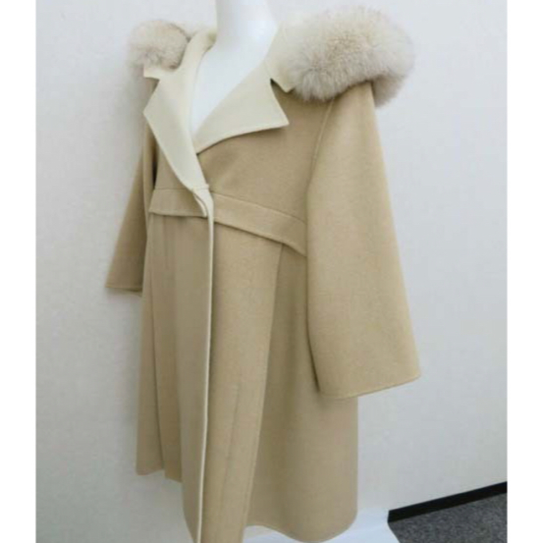 FOXEY(フォクシー)のフォクシー　カシミヤ コート　サイズ40 レディースのジャケット/アウター(毛皮/ファーコート)の商品写真