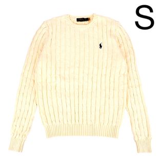 ポロラルフローレン(POLO RALPH LAUREN)のラルフローレン　ナチュラルクリーム　ケーブル編み　クルーネック　S(ニット/セーター)