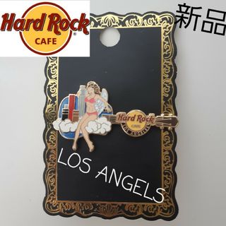 ハードロックカフェ(Hard Rock CAFE)のハードロックカフェ ピンバッチ ロサンゼルス 新品 貴重 レア ギター(バッジ/ピンバッジ)