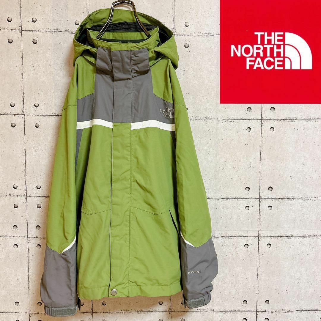 THE NORTH FACE(ザノースフェイス)の【美品】ノースフェイス　マウンテンパーカー　黄緑　キッズ150cm相当 キッズ/ベビー/マタニティのキッズ服女の子用(90cm~)(ジャケット/上着)の商品写真