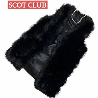 スコットクラブ(SCOT CLUB)のSCOT CLUB スコットクラブ リアルファー  ベスト ブラック(毛皮/ファーコート)