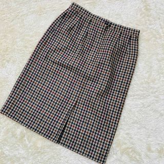 バーバリー(BURBERRY)の【美品】Burberry's  チェックタイトスカート ウール　千鳥格子(ひざ丈スカート)