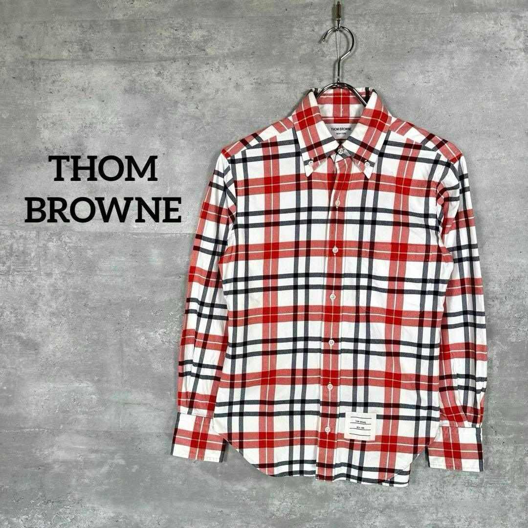 THOM BROWNE(トムブラウン)の『THOM BROWNE.』 トムブラウン チェック柄 ボタンダウンシャツ メンズのトップス(シャツ)の商品写真