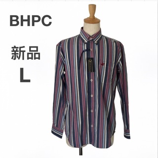 ビバリーヒルズポロクラブ(BEVERLY HILLS POLO CLUB（BHPC）)のBHPC 新品　ボタンダウン　ワイシャツLサイズ　刺繍　 紳士 お洒落 ビジネス(シャツ)