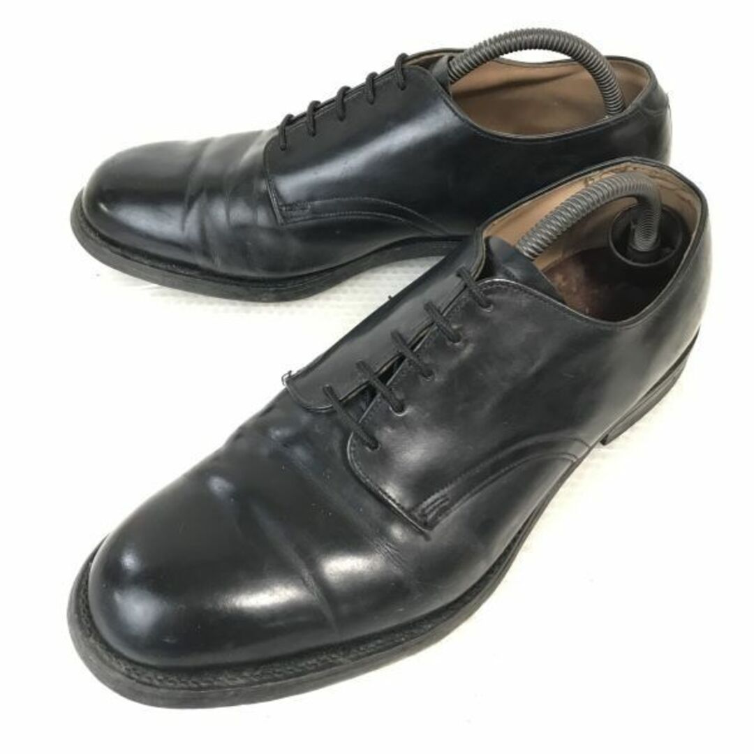 試着交換OK★D.J. Leavenworth★5アイレット /70s★U.S.NAVY サービスシューズ/Service Shoes/【9.5W/27.5】レザーソール/フェルトタン/オックスフォード/Vintage◆cH-187 #BUZZBERG　cH-187-6thconditionrank