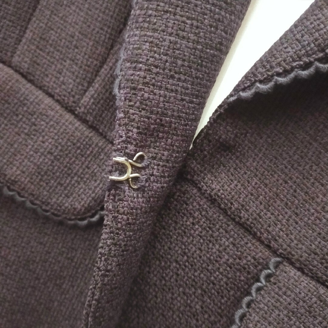RASPBERRY BERET ツイードジャケット スカートセット 濃紺 15号 レディースのフォーマル/ドレス(スーツ)の商品写真