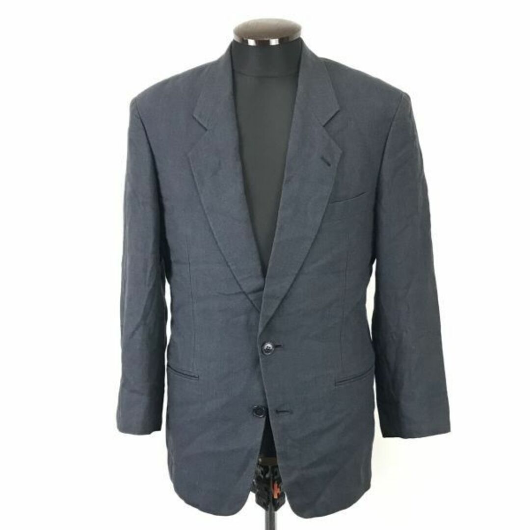 日本製/正規代理店タグ★EMPORIO ARMANI/アルマーニ★麻55％/テーラードジャケット/紺ブレザー【men's-44/navy】Jackets/Jumpers◆cBH315 BUZZBERG　cBH315a-6thRANK