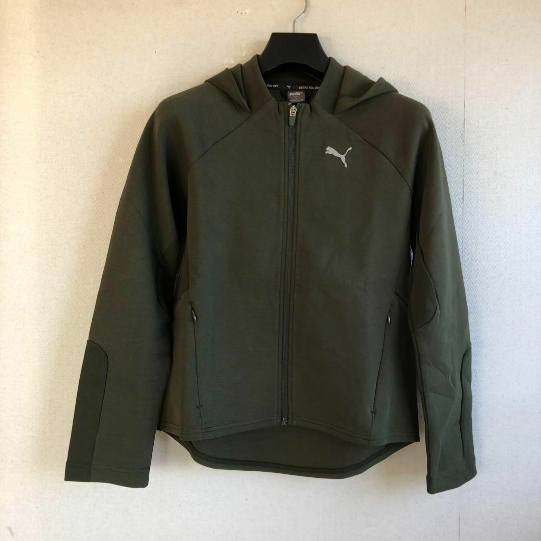 PUMA(プーマ)のプーマ　レディース　スウェットパーカー　カーキM　定価8250円　ストレッチ レディースのトップス(パーカー)の商品写真