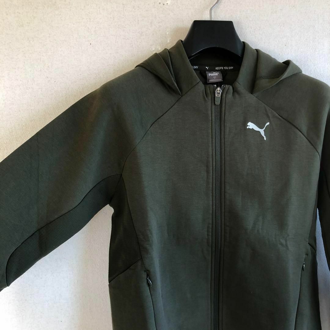 PUMA(プーマ)のプーマ　レディース　スウェットパーカー　カーキM　定価8250円　ストレッチ レディースのトップス(パーカー)の商品写真