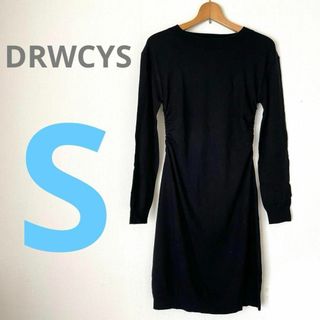 ドロシーズ(DRWCYS)の【薄手】DRWCYS ブラックニットワンピース　サイズ1(ひざ丈ワンピース)